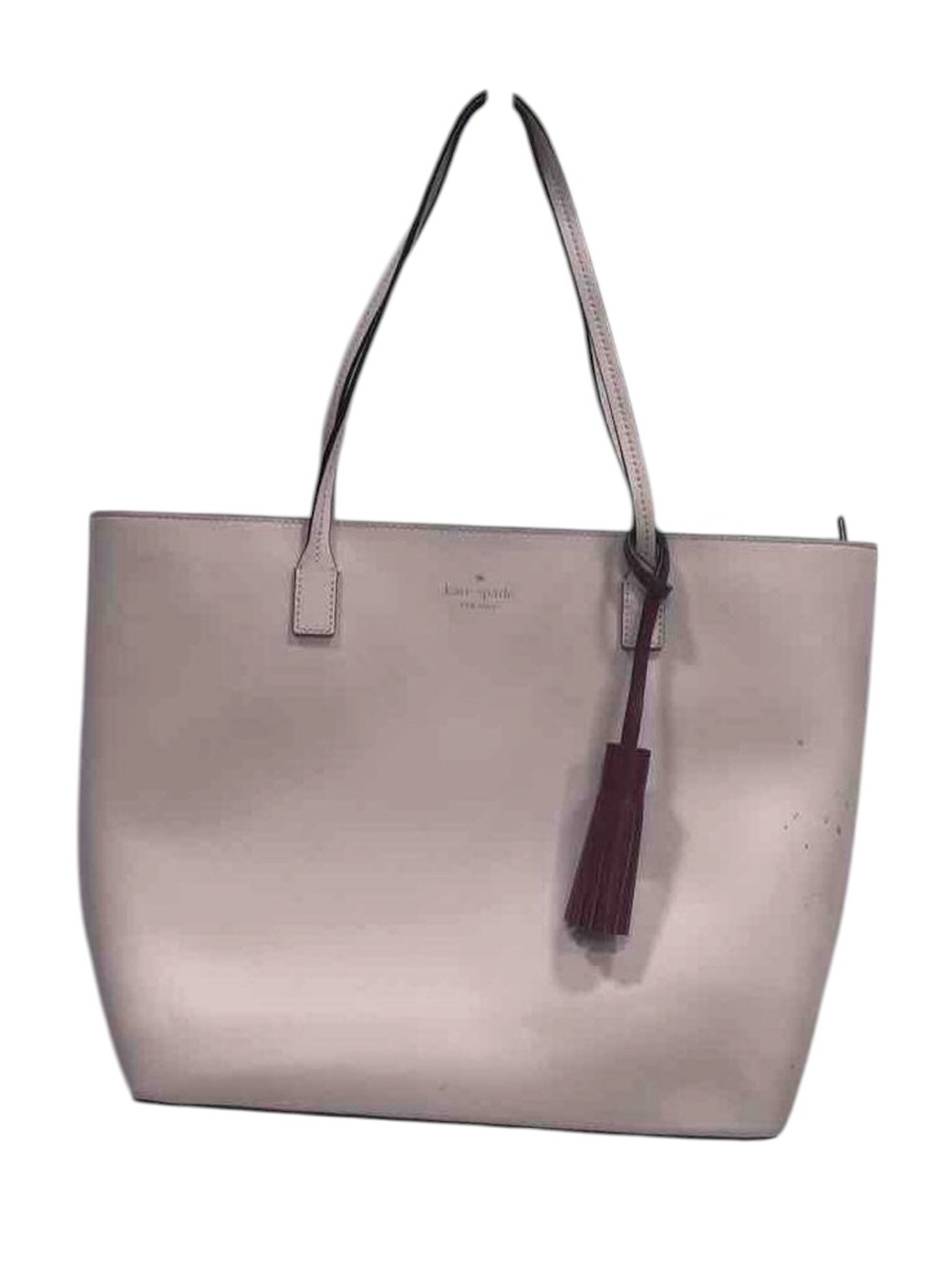 5831 Kate Spade Pink Leather Tote Bag with Tassel